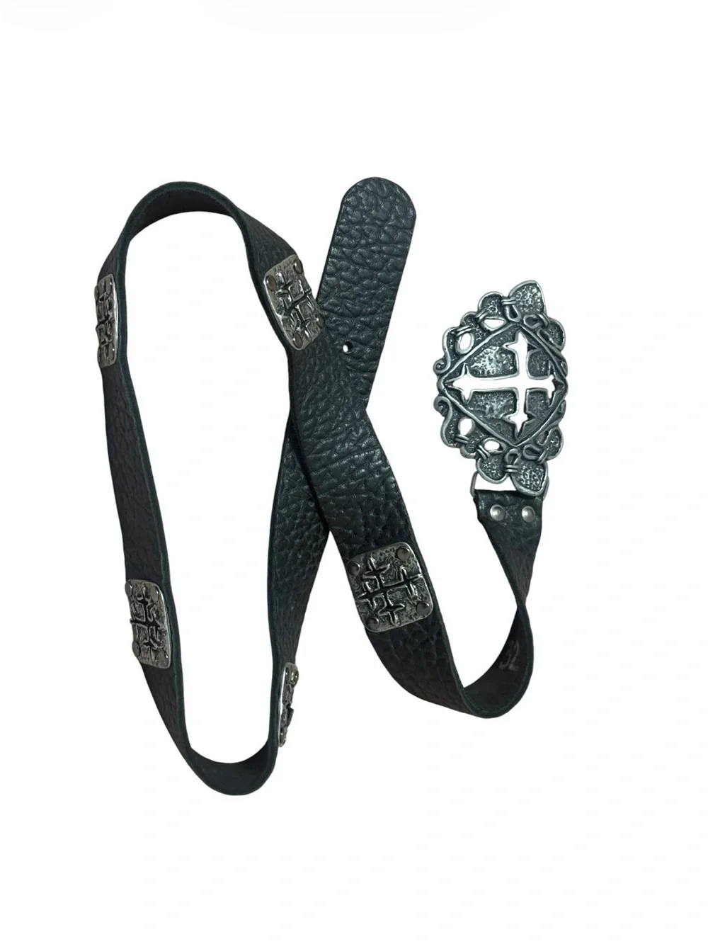 Papa K Handmade metal Cross Buckle Belt